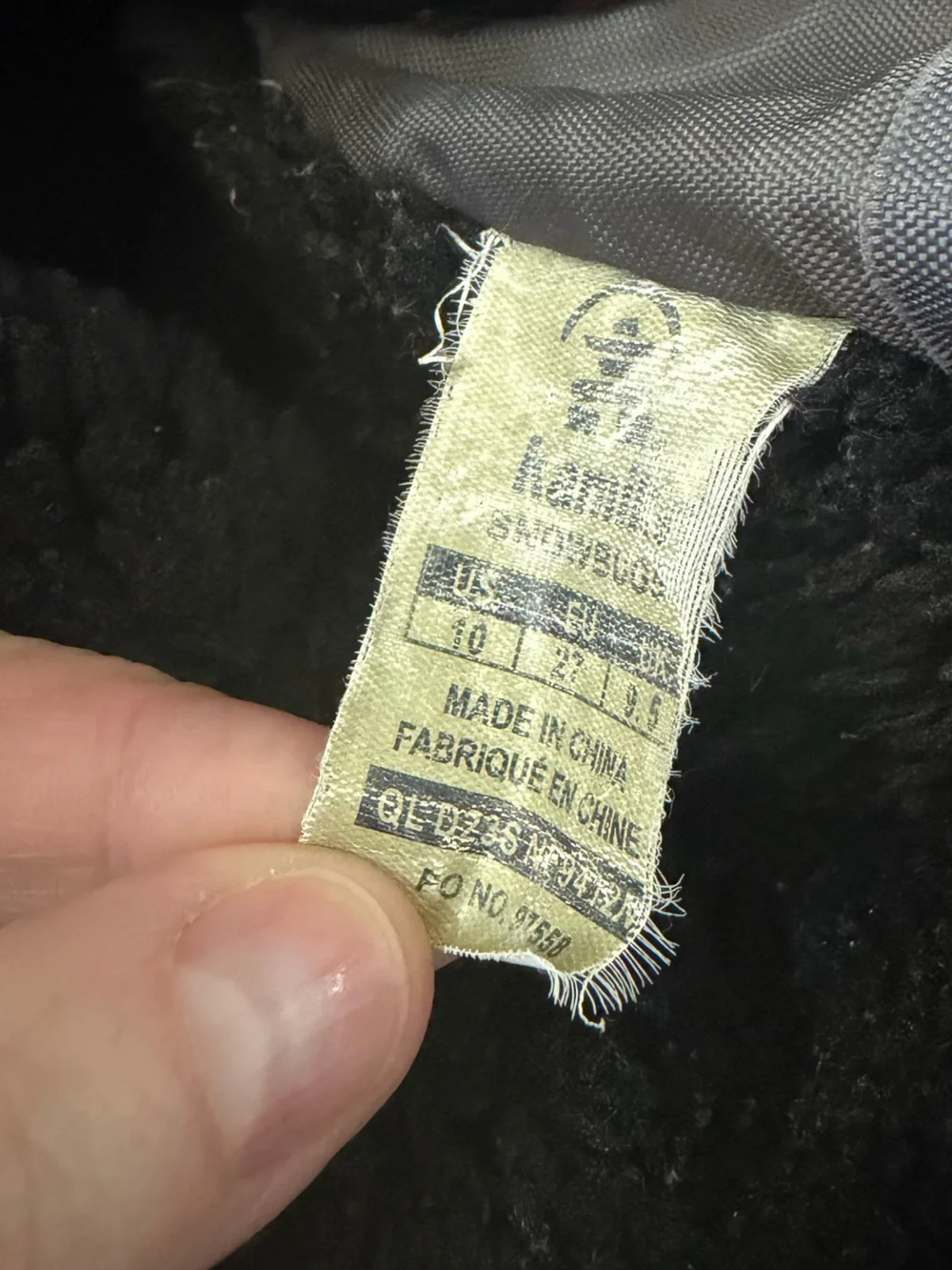 Kamik Snowbug 5 insulated winter boots in grey and lime green, toddler size 10
